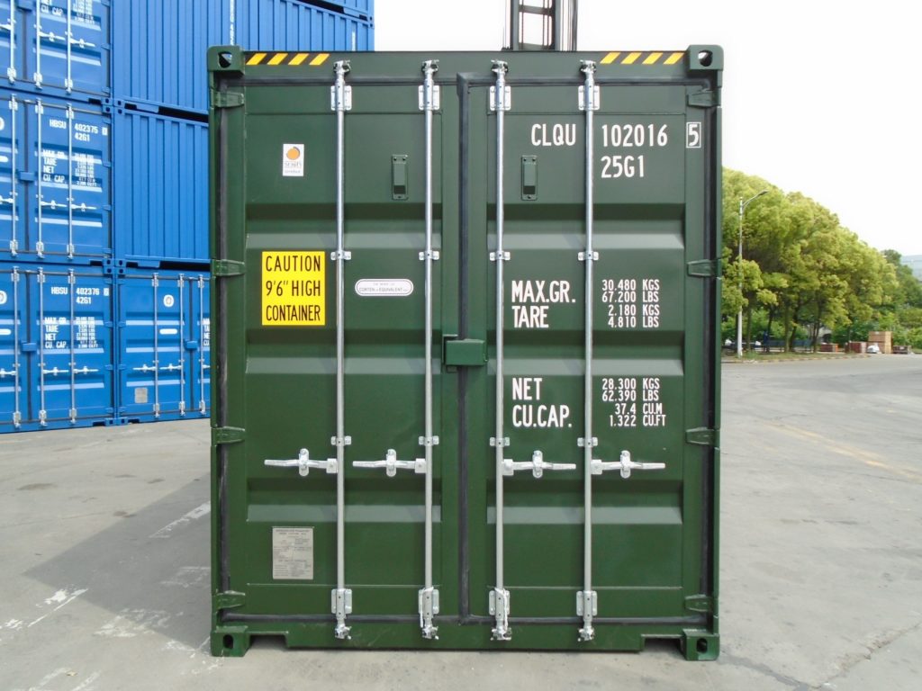 20FT 9'6 High Cube new one trip shipping container